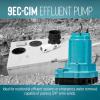 imageLittle Giant 9ECCIASFS 115 Volt 410 HP 4200 GPH Automatic Cast Iron SumpEffluent Pump with Integral Snap Action Switch and 30Ft Cord Blue 509804Manual  115V  30 cord