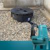 imageLittle Giant 9SCCIM 115 Volt 410 HP 6000 GPH Manual EpoxyCoated Cast Iron Submersible Sewage Pump 20Ft Cord Blue 509413Integral Snap Action Float Switch