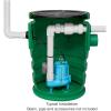 imageLittle Giant 9SCCIM 115 Volt 410 HP 6000 GPH Manual EpoxyCoated Cast Iron Submersible Sewage Pump 20Ft Cord Blue 509413Piggyback Float Switch