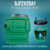 imageLittle Giant 9SF2V2D Pit Plus SR Sewage Basin System with 115Volt 410 HP 6000 GPH 9SCCIM Sewage Pump and 20Ft Cord GreenBlueBlack 50966124x24  9SCCIM  Float  Indoor Alarm  2 Vent