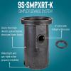 imageLittle Giant 9SSMPXRTK 410 HP 115Volt 6000 GPH PrePackaged Simplex Sewage BasinPump System  Assembly Required BlackBlue 509074