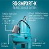 imageLittle Giant 9SSMPXRTK 410 HP 115Volt 6000 GPH PrePackaged Simplex Sewage BasinPump System  Assembly Required BlackBlue 509074
