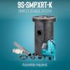 imageLittle Giant 9SSMPXRTK 410 HP 115Volt 6000 GPH PrePackaged Simplex Sewage BasinPump System  Assembly Required BlackBlue 509074
