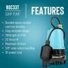 imageLittle Giant BSC33T 13 HP 115 Volt 3000 GPH Automatic Submersible Cast Iron SumpEffluent Pump with Piggyback Tethered Float Switch and 10Ft Cord Blue 506255506255