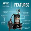 imageLittle Giant BSC33T 13 HP 115 Volt 3000 GPH Automatic Submersible Cast Iron SumpEffluent Pump with Piggyback Tethered Float Switch and 10Ft Cord Blue 506255506256