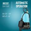 imageLittle Giant BSC33T 13 HP 115 Volt 3000 GPH Automatic Submersible Cast Iron SumpEffluent Pump with Piggyback Tethered Float Switch and 10Ft Cord Blue 506255506255