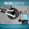imageLittle Giant BSC33T 13 HP 115 Volt 3000 GPH Automatic Submersible Cast Iron SumpEffluent Pump with Piggyback Tethered Float Switch and 10Ft Cord Blue 506255506254
