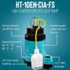 imageLittle Giant HT10ENCIM 115 Volt 12 HP 4500 GPH Cast Iron Manual Submersible High Temperature EffluentBoiler BlowDown Pump with 15Ft Cord Blue 511610With Float Switch