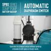 imageLittle Giant SPBS10HF 10 Amp 2520 GPH Sump Pump Battery Back Up System with Controller Backup Pump Switch Fittings Black 50640610 Amp
