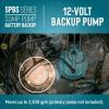 imageLittle Giant SPBS10HF 10 Amp 2520 GPH Sump Pump Battery Back Up System with Controller Backup Pump Switch Fittings Black 50640610 Amp