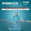 imageLittle Giant WS100HM1220 208230 Volt 60 Hz 1 HP 9000 GPH Manual Effluent Pump with 20Ft Cord and 230 Volt Plug Blue 620222