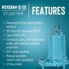 imageLittle Giant WS100HM1220 208230 Volt 60 Hz 1 HP 9000 GPH Manual Effluent Pump with 20Ft Cord and 230 Volt Plug Blue 620222