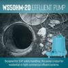 imageLittle Giant WS50HM20 115Volt 12 HP 6900 GPH Manual Submersible Effluent Pump with 20 Cord Blue 620218