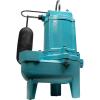 imageLittle Giant 9SCCIM 115 Volt 410 HP 6000 GPH Manual EpoxyCoated Cast Iron Submersible Sewage Pump 20Ft Cord Blue 509413Integral Snap Action Float Switch