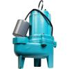 imageLittle Giant 9SCCIM 115 Volt 410 HP 6000 GPH Manual EpoxyCoated Cast Iron Submersible Sewage Pump 20Ft Cord Blue 509413Piggyback Float Switch