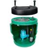 imageLittle Giant 9SF2V2D Pit Plus SR Sewage Basin System with 115Volt 410 HP 6000 GPH 9SCCIM Sewage Pump and 20Ft Cord GreenBlueBlack 50966124x24  9SCCIM  Float  Indoor Alarm  2 Vent