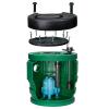 imageLittle Giant 9SF2V2D Pit Plus SR Sewage Basin System with 115Volt 410 HP 6000 GPH 9SCCIM Sewage Pump and 20Ft Cord GreenBlueBlack 50966124x24  9SCCIM  ECM Switch  No Alarm  2 Vent
