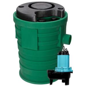 imageLittle Giant 10SP2V2D Pit Plus SR Sewage Basin System with 115Volt 12 HP 7200 GPH 10SCCIM Sewage Pump ECM switch and 20Ft Cord GreenBlueBlack 51168520x30  10SCCIM  Float  No Alarm  2 Vent