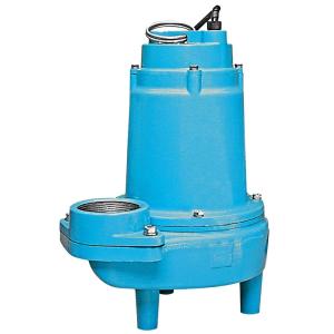 imageLittle Giant 14SCIM 115 Volt 12 HP 6000 GPH Manual Submersible Sewage Ejector Pump 20Foot Power Cord 3Inch Discharge Blue 514420