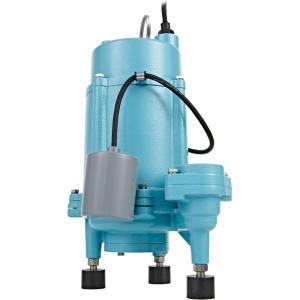 imageLittle Giant 16GF15120 115V 2958 GPH 1 HP Automatic Grinder Pump for Sewage and Effluent Systems with Piggyback Tethered Float Switch Blue 509810115 V  tethered float switch