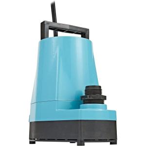 imageLittle Giant 5ASPLL 115Volt 16 HP 1500 GPH Automatic Aluminum Utility Pump with LowLevel Piggyback Diaphragm Switch 18Ft Cord Blue 505717Manual  1200 GPH  25ft cord