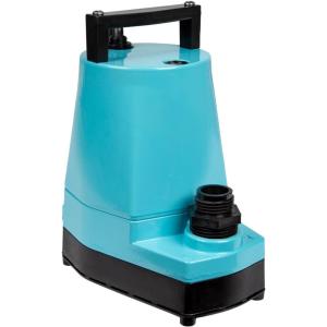 imageLittle Giant 5ASPLL 115Volt 16 HP 1500 GPH Automatic Aluminum Utility Pump with LowLevel Piggyback Diaphragm Switch 18Ft Cord Blue 505717Manual Utility  1500 GPH  25 Ft Cord