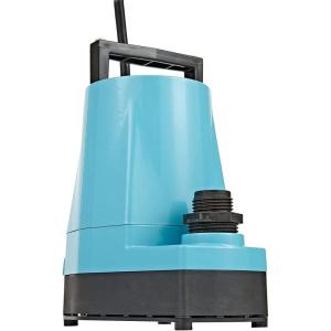 imageLittle Giant 5ASPLL 115Volt 16 HP 1500 GPH Automatic Aluminum Utility Pump with LowLevel Piggyback Diaphragm Switch 18Ft Cord Blue 505717Manual Utility  1500 GPH  10 Ft Cord
