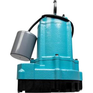 imageLittle Giant 9ECCIASFS 115 Volt 410 HP 4200 GPH Automatic Cast Iron SumpEffluent Pump with Integral Snap Action Switch and 30Ft Cord Blue 509804Automatic Tethered  115V  20 cord