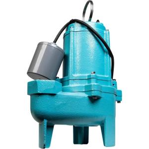 imageLittle Giant 9SCCIM 115 Volt 410 HP 6000 GPH Manual EpoxyCoated Cast Iron Submersible Sewage Pump 20Ft Cord Blue 509413Piggyback Float Switch