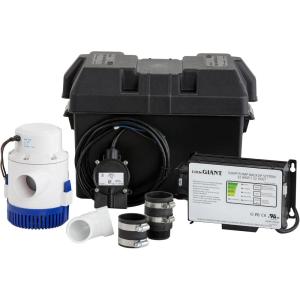 imageLittle Giant SPBS10HF 10 Amp 2520 GPH Sump Pump Battery Back Up System with Controller Backup Pump Switch Fittings Black 50640612 Amp