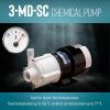 imageLittle Giant 115 Volt 112 HP 750 GPH 3MDSC NonSubmersible Magnetic Drive Pump for SemiCorrosive Chemicals 6Foot Cord with Plug BlackWhite 581503115 Volt  750 GPH  6ft Cord with Plug
