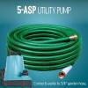 imageLittle Giant 5ASP 115Volt 16 HP 1500 GPH Automatic Aluminum Utility Pump with Standard Piggyback Diaphragm Switch 10ft Cord Blue 505715Standard Automatic  115V  10 Cord