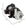imageLittle Giant TE6MDSC 115230Volt 5060 Hz 12 HP 2280 GPH Magnetic Drive NonSubmersible Mildly Corrosive Chemical Transfer Pump must be fieldwired BlackWhite 5865043180 GPH field wired