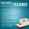 imageLittle Giant VCCA20ULS 115Volt 60 Hz 130 HP 80 GPH LowProfile Automatic Condensate Removal Pump with Safety Switch WhiteBlack 554201101Pump