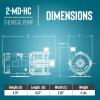 imageLittle Giant 5MDHC 230 Volt 18 HP 1050 GPH Magnetic Drive Highly Corrosive Chemical Transfer Pump 6Ft Cord PlugLess Black 583613230V  510 GPH  Plugless