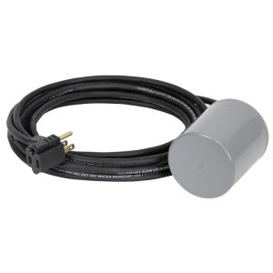 imageLittle Giant RFSN6 115Volt Maximum 13Amp  12 HP Pump Down Piggyback Tethered Float Switch for Pond Sump Sewage or Effluent Systems 10Ft Cord Grey 599118