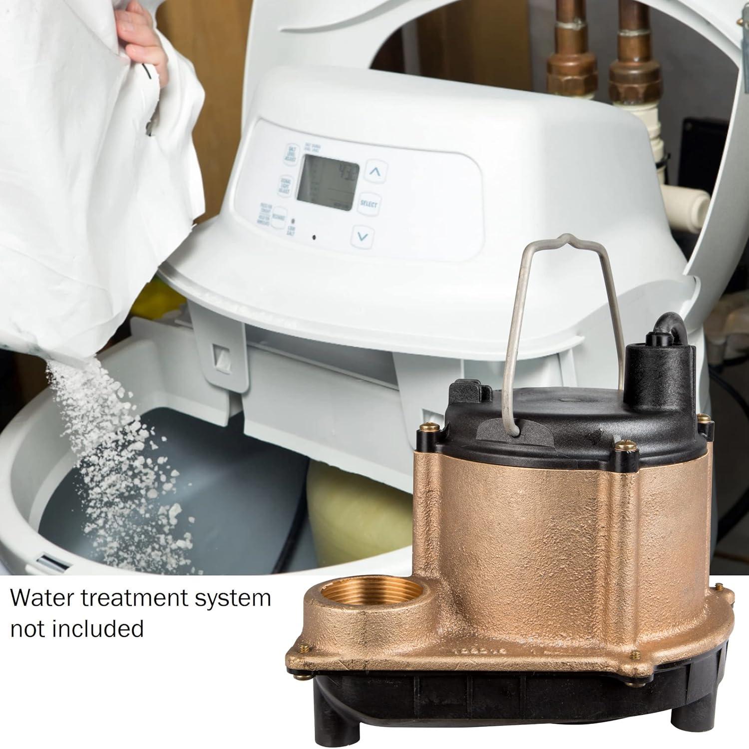 imageLittle Giant 8CBM 115 Volt 410 HP 3240 GPH Manual Bronze Submersible Sump Pump for Aggressive Water Conditions with 10Ft Cord Bronze 508257