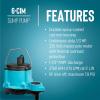 imageLittle Giant 6CIM 230 Volt 5060 Hz 13 HP 2760 GPH Cast Iron Manual No Switch Submersible Sump Pump for Sump Systems 12Ft Lead Wires Blue 506266