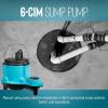 imageLittle Giant 6CIM 230 Volt 5060 Hz 13 HP 2760 GPH Cast Iron Manual No Switch Submersible Sump Pump for Sump Systems 12Ft Lead Wires Blue 506266