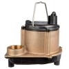 imageLittle Giant 8CBM 115 Volt 410 HP 3240 GPH Manual Bronze Submersible Sump Pump for Aggressive Water Conditions with 10Ft Cord Bronze 508257