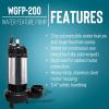 imageLittle Giant WGFP200 230Volt 2 HP 16000 GPH Large Submersible Stainless Steel and Cast Iron Water Feature Pump with 32Ft Cord and 230Volt Plug Black 566072