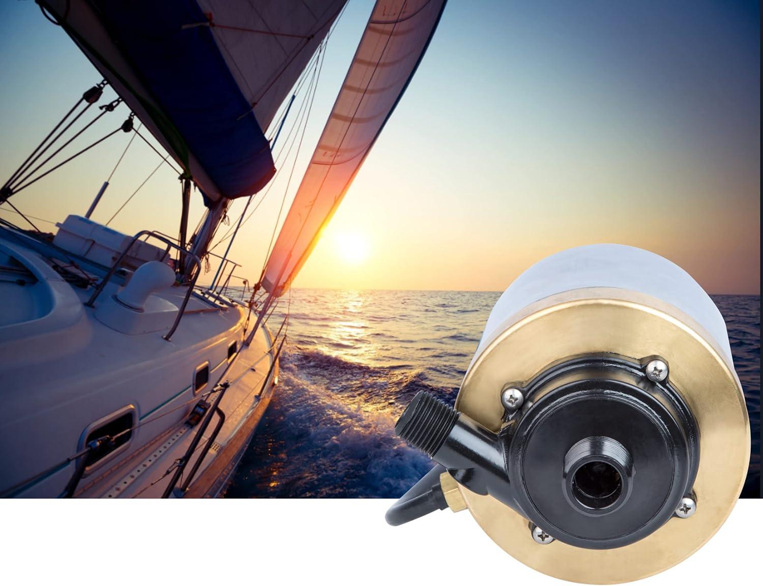 imageLittle Giant Cal Marine MS5806B 115 Volt 580 GPH Marine Air Conditioner Pump with 6Ft Cord plugless and Mounting Bracket SteelBronze MS5806B