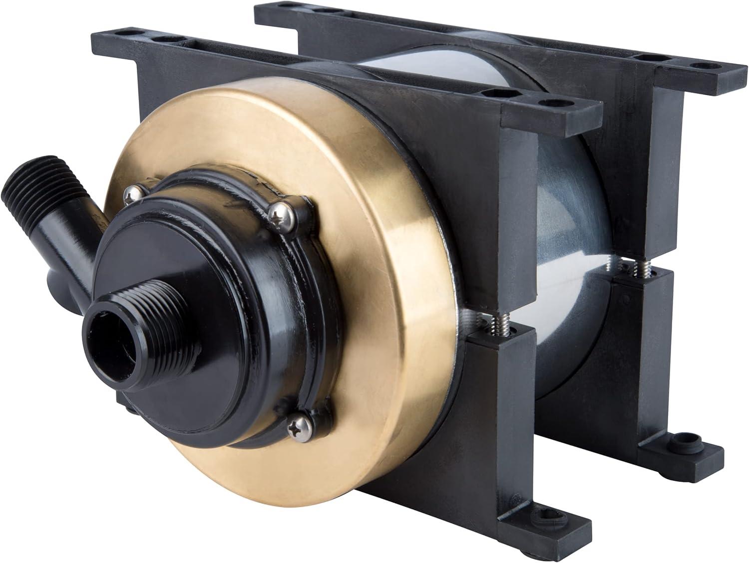 imageLittle Giant Cal Marine MS5806B 115 Volt 580 GPH Marine Air Conditioner Pump with 6Ft Cord plugless and Mounting Bracket SteelBronze MS5806B