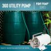 image:imageLittle Giant 360 115V 360 GPH 110 HP Plated Brass NonSubmersible MultiPurpose Utility Water Transfer Pony Pump with 6Ft Cord White 555112