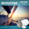 image:imageLittle Giant 360 115V 360 GPH 110 HP Plated Brass NonSubmersible MultiPurpose Utility Water Transfer Pony Pump with 6Ft Cord White 555112