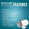 image:imageLittle Giant 360 115V 360 GPH 110 HP Plated Brass NonSubmersible MultiPurpose Utility Water Transfer Pony Pump with 6Ft Cord White 555112