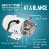 image:imageLittle Giant 360 115V 360 GPH 110 HP Plated Brass NonSubmersible MultiPurpose Utility Water Transfer Pony Pump with 6Ft Cord White 555112