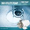 image:imageLittle Giant 360 115V 360 GPH 110 HP Plated Brass NonSubmersible MultiPurpose Utility Water Transfer Pony Pump with 6Ft Cord White 555112