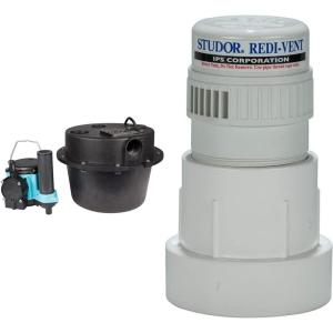 image:imageLittle Giant WRSC6 115Volt Compact Drainosaur Automatic Sump PumpBasin System  Studor 20346 RediVent Air Admittance Valve with PVC Adapter